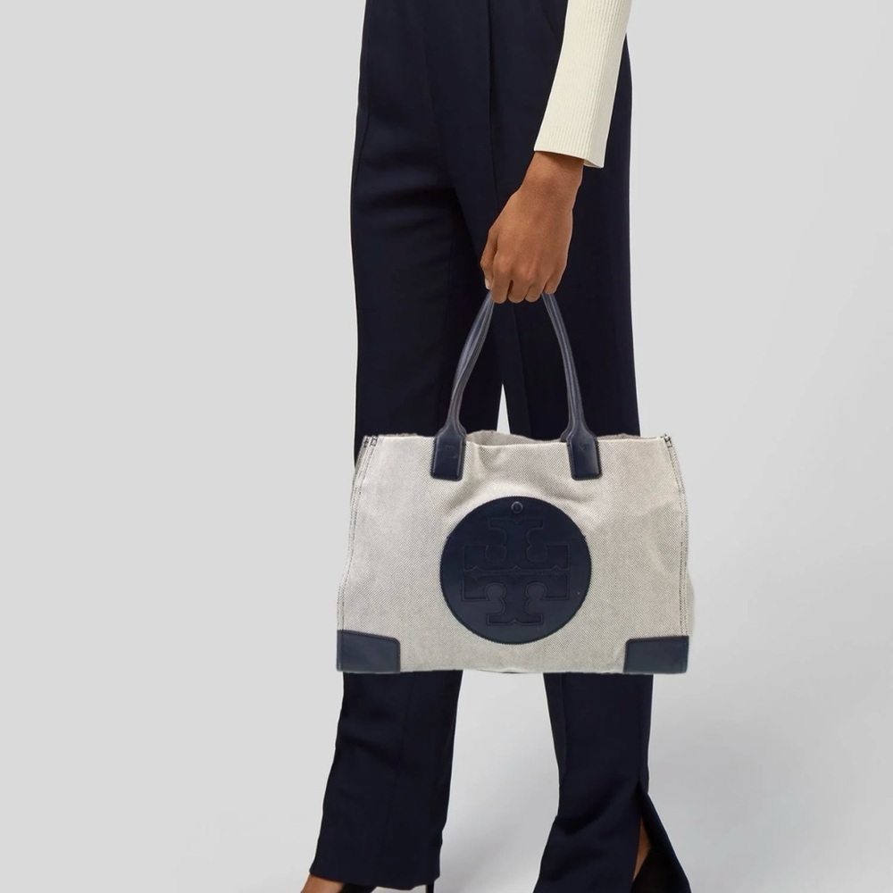 Tory Burch Black and Tan Tote Bag
